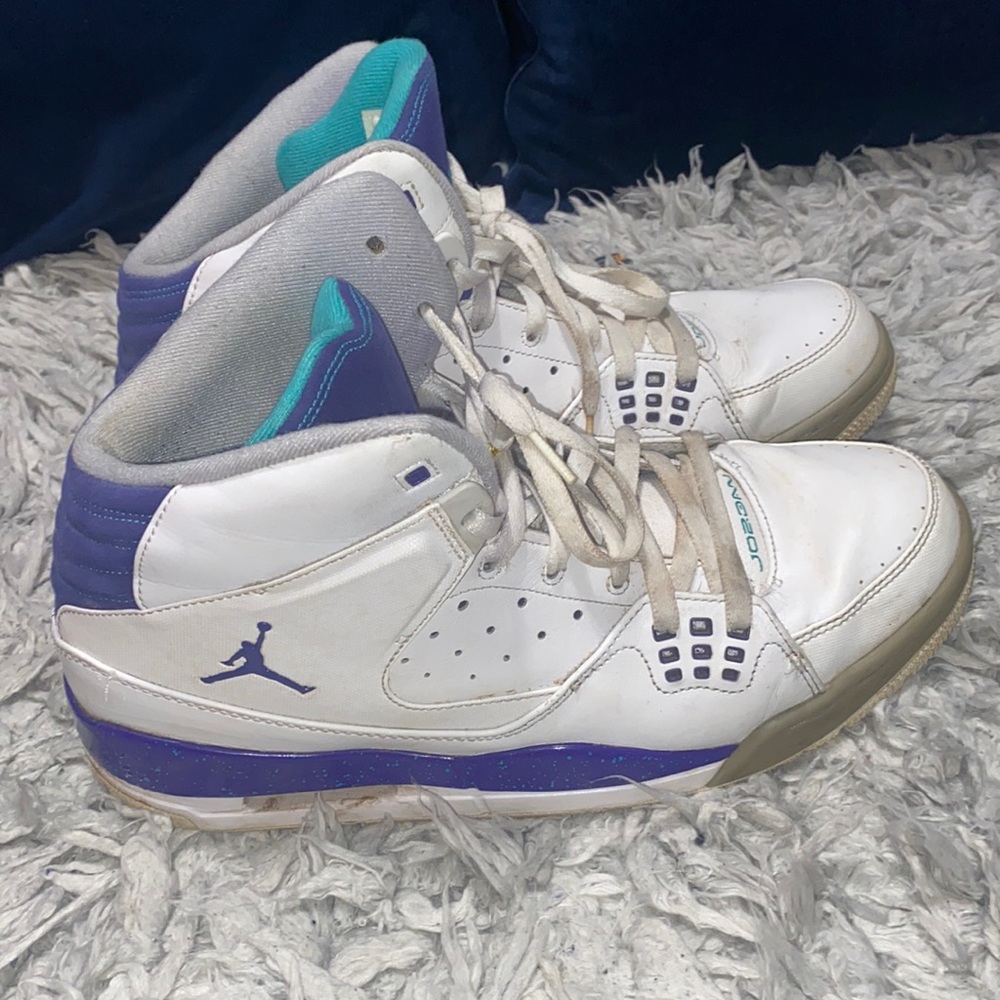 Purple & blue Jordans